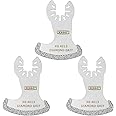 XXGO 3 Pcs Oscillating Multitool Grout Removal Blades Diamond to Remove Grout Plaster Mortar Cutting Grinding Shaping Compatible with Bosch Dremel Fein Makita Milwaukee Ridgid Ryobi Rockwell XG3001SU
