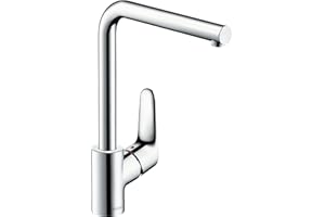 hansgrohe Focus M41 - kitchen tap, 1 spray, kitchen sink tap with spout height 280 mm, kitchen mixer tap with swivel spout, chrome