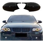 Hengjiayao 2PCS Mirrors for BMW E81 E82 E87 E88 E90 E91 E92 E93 PRE | Mirror Covers E90 E91 2005-2008 E92 E93 2006-2009 Gloss