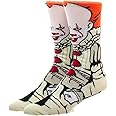 EZB Pennywise Evil Clown Patterned Character Crew Socks | Gift Idea for Men Women Boys & Girls | Size 3-7 | Pennywise