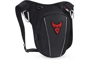 Eshow Bolsa de Pierna y Mulso para Hombres en Nylon, Pernera Riñonera Multifuncional para Herramientas de Trabajo, Motocicletas, Montañismo, Ciclismo y Senderismo