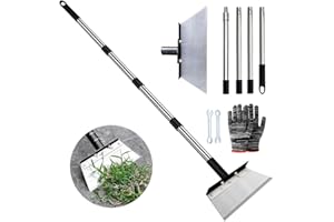 TUIBEIDAMAI Reinigungsschaufel mit Stiel 163cm,Multifunktionaler Gartenschaufel 32cm,Schaufel Garten Geräte,Garten Reinigungsschaber,Gartengeräte Unkraut,Unkrautschaber,Moosschaber Zum Jäten gehwegplatten