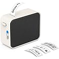 Pristar Label Maker Machine with One Roll Label Tape P15 Sticker Printer for iOS Android, Bluetooth Wireless Rechargeable Thermal Label Printer Maker for Home, Office, School (Black Fabric)