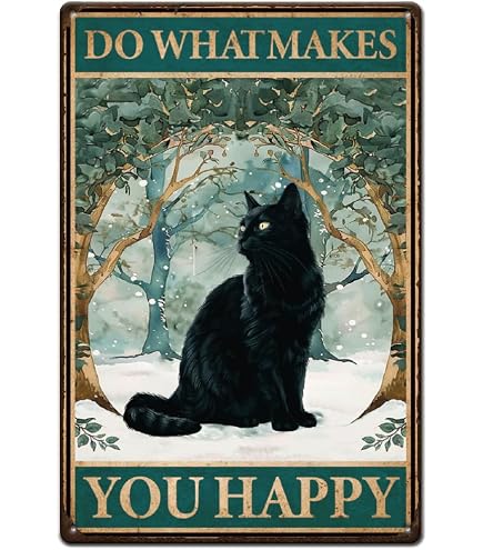 KONFEN Chat Métal Tin Sign, Remember to Wipe Vintage Panneau Métal