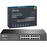 TP-Link TL-SG1016D-Switch Gigabit Ethernet, 16 Ports, Plug&amp;Play, Desktop | 16 Gigabit ports. Plug &amp; play, no setup needed. Fa