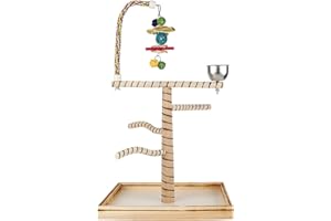 RANUW Jouet d'escalade pour oiseaux et animaux domestiques - Perchoir d'entraînement pour perroquets - Jouet à mâcher - Support de perchoir pour oiseaux - Pour calopsittes