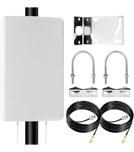 Antenne LTE Mimo Extérieure 4G/5G - Gain 12dBi Avec Câble 10m Pour Routeurs