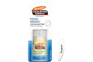 SHOPEASE Palmer’s Cocoa Butter Formula Foot Magic Heel Repair Stick 25g – Cracked Heel Balm & Foot Cream for Dry Feet with Peppermint Oil, Shea Butter & Vitamin E – Paraben Free, with Cosmetic Spatula