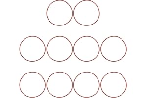 PATIKIL O-Ring Silicone 98mm OD 92mm ID 3mm Larghezza, 10 Pezzi Anelli per Rubinetti Guarnizione Metrica VMQ Ricambio per Riparazione Valvole Compressore Idraulico, Rosso