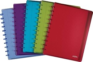 ATOMA Cahier A4+ Quadrillé 5x5mm avec Intercalaires (Couleurs aléatoires) bloc-notes - Blocs-notes (Universel, 60 feuilles, Multicolore, Uniforme, A4+, Couverture rigide)