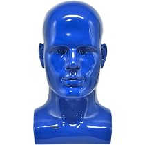 Dicunoy Set Mit 2 Glatzen-Mannequin-Köpfen – Männliche Schaufensterpuppen Für Perücken, Schmuck & Deko