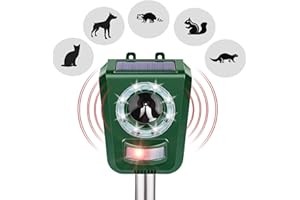 COWIEWIE Répulsif Chat Extérieur Ultrason Anti Chat Solaire