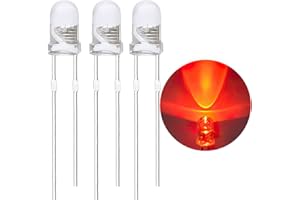 FLY SKY (Rosso 60 gradi) 120pcs 3mm Bi-pin LED Light Emitting Diode, lampada LED ad alta luminosità, potente lampadina componenti elettronici