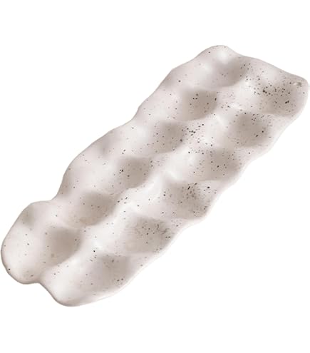 F Fityle Porte-Œufs En Céramique - Support Antidérapant, 18.2x11 Cm, Pour Réfrigérateur Ou Placard, Or