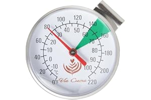 VIA CREMA Termometro Professionale Alimentare per Bricco Latte Bar - Made In Italy By Motta (Thermometer)