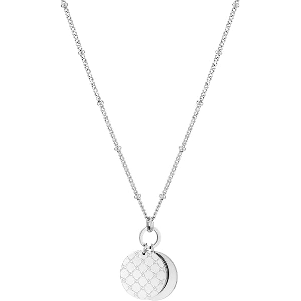 Tamaris Orecchini A Cerchio In Acciaio Inox Con Ciondolo Logomania Rimovibile – Argento TJ-0055-E-18
