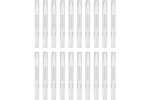 EASYKEENECOM 20 transparente Schraubstifte, 3 ml Nagelölstift mit Pinselspitze, Nagelöl Cuticle Oil Pen,leerer Nagelhautölstift, Applikatoren für nachfüllbaren Lipgloss, Nagellack, Wimpernwachstum usw