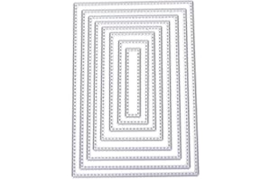 GOWXS 8 fustelle rettangolari per la creazione di biglietti, fustelle da taglio per fai da te, scrapbooking, album fotografici, decorazioni in rilievo per la creazione di biglietti modellati