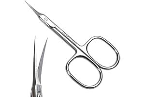 THRAU Ultra-Präzise Nagelhautschere - Ideal für die Pflege der Nagelhaut, Behandlung von Hornhaut, Korrektur von eingerissenen Nägeln und Augenbrauenpflege (95 mm)