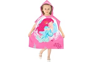 BTNEEU Asciugamano Poncho Mare Bambino Telo Mare Super Assorbente Asciugatura Rapida Accappatoio a Poncho per Bambini 2-6 anni