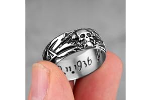 Stainless Steel Men Rings Domineering Skull Devil Punk Gothic HipHop Simple for Biker Male Boy Jewelry Creativity Gift Wholesale