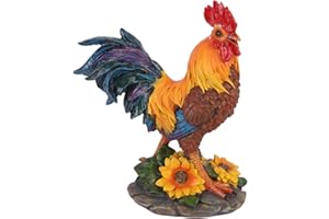 HERCHR Statua del Gallo, Decorazione dell'ornamento del Gallo per Patio, Cortile e Decorazione della Cucina di casa, 26,5 cm(26.5cm)