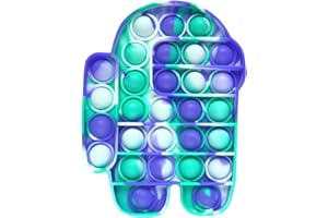 NAYBLE Ultimate Push Pop Fidget Toy - Stress Relief Silicone - Safe and Non-Toxic for All Ages - Calm Anxiety and Restore Mood - Compact and Portable (Purpule-Green-White)