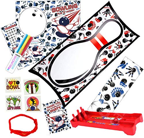 MunchieMoosKids Pre Filled Ten Pin Bowling Party Box - Childrens Parties Activity Gift Bags