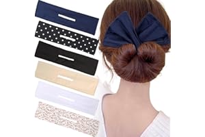 TOFBS 6 Pièces Chignon Magique Français Styling Donut Buns Outils de Donut à Bouclés de Cheveux Twist Hair Bun Maker Cheveux Accessoire Réutilisables Flexibles Multicolore