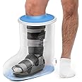 YUNCHI Waterproof Leg Cast Cover for Shower Extra Wide Non Slip for Adults Plaster After Operation Over Boots Large Dressings Bandages Protectors Durable Reusable New Updated (XL Lower Leg)