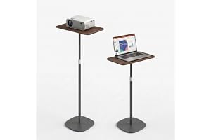 Ståbord höjdjusterbart skrivbord, mobilt ståbord med 46–120 cm laptopstativ, justerbart sidobord för studiearbete, rörligt datorbord för kontor/säng och soffa