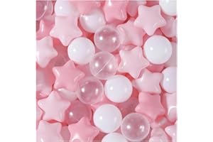 TUELALY Thickened Pit Ball 100pcs/set Colorful Round Star Pe Crush Proof Bpa Phthalate Safe Indoor Outdoor Baby Toddler Kids Ocean Pool Toy