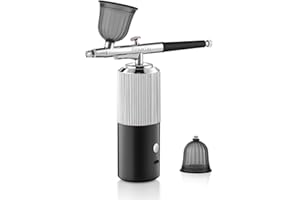 LIARTY Juego de Aerógrafo Inalámbrico con Compresor, Compresor de Aire portátil, Kit de Aerógrafo con Compresor, Sets de Aerógrafo para Pintar Maquetas Pasteles Maquillaje