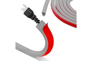 SAMAMOCA Mini goulotte de câble autocollante de 2 m, flexible semi-circulaire, passe-câbles gris, pour protéger les câbles, résistant aux intempéries, pour cacher 1 câble