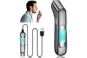 IGEAIIE Breathalyzer & Alcohol Tester, Professional Digital Breathalysers Alcohol Breath Tester with HD LCD Display and Advanced 2nd Generation Smart Sensor Technology for Accurate Alcohol Detection