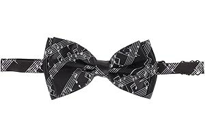 SUPVOX Music Note Bow Tie for Men Pre-Tied Polyester Bowtie with Formal Bow Ties for Weddings Parties and Special Occasions