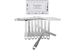 Alnicov 9PCS sotto Il Calibro del Raggio della Corda e Il Righello del Calibro Dell'Azione delle Corde per Le regolazioni Sella del Ponte per l'installazione di Chitarra e Basso