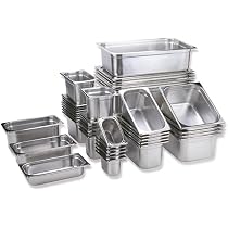 SET DI 3 Contenitori Per Alimenti in Acciaio Inox Con Coperchio