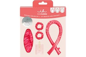 invisibobble Gift Set Beach Curl L | Kit de boucles sans chaleur pour de grandes et volumineuses ondulations de plage | Contient 2 élastiques, 1 bigoudi | 1 pince à cheveux & 1 ruban à boucler