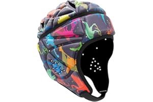 JISADER Casque de Rugby, Casque de Football, Doux, rembourré, Respirant, pour Femmes et Hommes, protège-Chef pour Jouer au Patinage à roulettes, Chapeau de