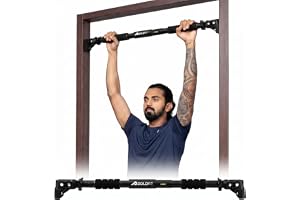 Boldfit Pull Up Bar Door for Home Workout (200Kg) - Gym Equipment for Home Workout | Adjustable Door Way Chin Up Bar for Home Workout for Kids & Adults | PullUp Bar for Men & Women | Anti-Skid Grip (72-104 CM)