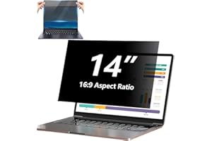 RAYKCE Laptop Privacy Screen 14 Inch - 16:9 Aspect Ratio Anti-Spy Anti Glare Blue Light Blocking Privacy Protector Film Compatible with Lenovo/Hp/Dell/Acer/Asus/Thinkpad/Envy/Xps/Toshiba(WxH: 310 mmx174 mm)