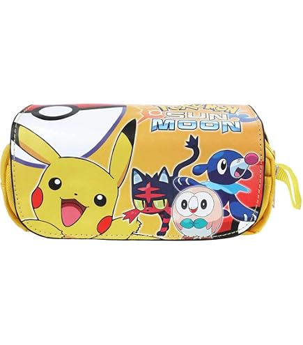 Trousse à Crayons Pokémon Pikachu - Double Niveau, 24x11x6 Cm