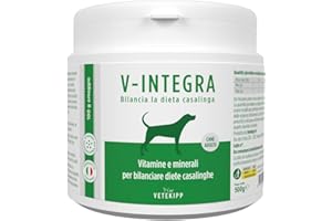 V-INTEGRA Cane Adulto 500g, Integratore Completo Ricco di Vitamine e Minerali per Dieta Casalinga e BARF, V Integra Multivitaminico Cane, Made in Italy