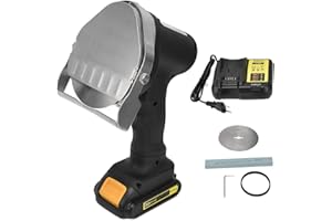 TOPINCN Couteau à Kebab électrique Couteau à Kebab de Dinde Couteau à Découper électrique Dispositif de Coupe Portatif sans Fil Outil de Tranchage Trancheuse Trancheuse pour Râpe (Prise UE 110-240V)