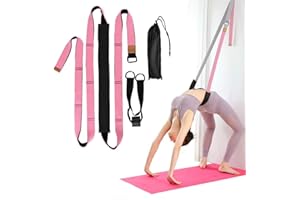 MCLEULLA Yoga Fitness Stretching Stretch Strap for Pilates Ballet - Back Bend Assist Trainer, Improve Leg Waist Back Flexibility, Door Stretcher Equipment Strap for Rehab Cheerleading Splits Gymnastics