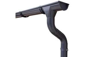 S-LON Komplettes Zink Dachrinnen Set bis 3.40 m | Anthrazit (RAL7024) | Type 110 | Pultdach (1 Dachseite)