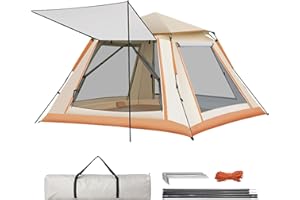 Lifemaison Camping Tent Automatic 3-4 Man Person Instant Tent Pop Up Dome Tent,4 Seasons Waterproof & Windproof Camping Tent,Double Layers,Easy Setup Lightweight Backpacking Tents for Hiking Fishing