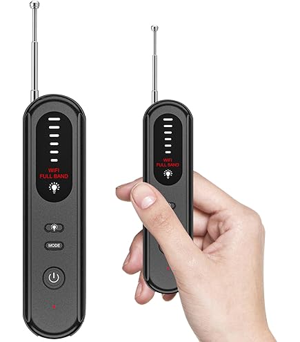 TANGMI Wanzen Detector, Verborgen Apparaten Herkennen Camera Detector, 5 Gevoeligheidsniveaus Hidden Camera Detector, Herkennen van Afluisterspullen voor Kantoor, Hotel, Badkamer TANGMI Wanzen Detector, Verborgen Apparaten Herkennen Camera Detector, 5 Gevoeligheidsniveaus Hidden Camera Detector, Herkennen van Afluisterspullen voor Kantoor, Hotel, Badkamer