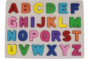 AFUNTIYOICN LTH Afunti Legna Puzzle di Legno ABC Alfabeto Puzzle tavola Giocattoli educativi Blocchi Presto apprendimento Giocattolo